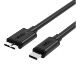 Juhe Unitek Y-C475BK, Micro USB type B/USB-C, 100 cm, must v.
