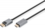 Kaabel Digitus DisplayPort - HDMI Displayport, HDMI, 3 m, hall v.