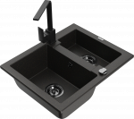 K&ouml;&ouml;givalamu Mexen Carlos 6518581500-75+670300-70+66921-70, graniit, 58 cm x 47 cm x 17.7 cm, must
