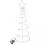 J&otilde;uludekoratsioon "Kuusepuu" Springos LED-valgustusega, 135 cm, 56 cm, valge v./mitmev&auml;rviline