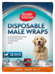 Koerte m&auml;hkmed Simple Solution Disposable Male Wraps, L, 12 tk valge