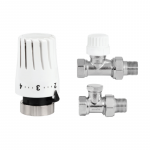 Sirge termostaadi komplekt eelh&auml;&auml;lestusega Invena CD-74-P15-X, kruvimine, valge, 6 - 28 &deg;C