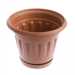 Lillepott Uniplastex Primavera UDP26, plastik, pruun