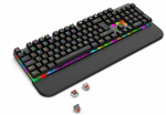 Juhtmega m&auml;nguklaviatuur Inca IKG-443 Red switch, EN, must v.