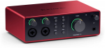 Heliliides Focusrite Scarlett 4i4 4th Gen, punane v.