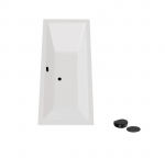 Vann, sisseehitatav Besco Vera, 180 cm x 80 cm x 46 cm, ristk&uuml;lik, valge