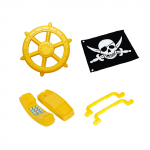 Laste m&auml;nguv&auml;ljaku tarvik, piraatide komplekt 4IQ Pirate Ship, kollane v.