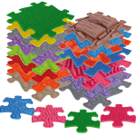 Sensoorne massaaži matt, 28.5 cm x 28.5 cm, 19 tk, mitmev&auml;rviline