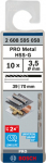Metallist puurikomplekt Bosch, metall, hss-g, sirge, 3.5 mm x 7 cm
