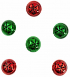 J&otilde;uludekoratsioon Homla Rija Ameri 242630, 4 cm, punane/roheline, 6 tk