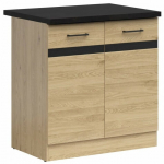 Alumine k&ouml;&ouml;gikapp Junona Line, bernstein oak v., 47 cm x 80 cm x 85.7 cm
