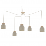 Valgusti lagi Emibig Kru, E27, 5 x 15 W, beež v.