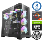 Statsionaarne arvuti Intop RM73162NS AMD Ryzen 5 7500F, DDR5 64 GB, SSD+HDD 1 TB 4 TB, Nvidia GeForce RTX5060Ti 16 GB GDDR7