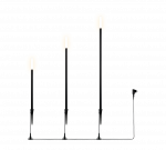 Vabalt seisev v&auml;lisvalgusti Reality Stick, 3.5W, LED, IP44, must v., 400 cm x 95 cm