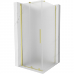 Du&scaron;ikabiin Mexen Velar 871-090-090-31-55, ruudukujuline, aluseta, 90 cm x 90 cm x 200 cm, brushed gold/matt