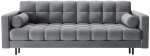 Diivanvoodi Cosmopolitan Design Bali Velvet Bluvel, helehall v., 84 x 222 cm x 105 cm