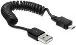 Juhe Delock USB 2.0 A male, Micro USB B male, 0.6 m, must v.