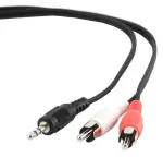 Adapter Gembird RCA/3.5mm Stereo RCA x 2, 3.5 mm male, 2.5 m, valge v./must v./punane v.