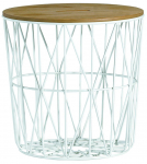 Kohvilaud Home4you Helena, pruun v./valge v., 48 cm x 48 cm x 45 cm