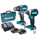 Juhtmevaba t&ouml;&ouml;riistakomplekt koos akuga Makita DLX2289, 18 V, 3 Ah