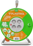 Pikendusjuhe trumlil Plastrol Standard Line, H05VV-F, 3 x 1,5 mm&sup2;, 40 m, IP44, 4 pesa