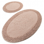 Vannitoamattide komplekt Foutastic Piante Oval 359CHL1652, roosa v., 100 cm x 60 cm