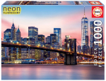 Pusle Educa Brooklyn Bridge Neon 111348, 48 cm x 68 cm, 1000 tk, mitmev&auml;rviline
