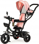 Kolmerattaline jalgratas EcoToys Tricycle MSP1781, must v./roosa v.