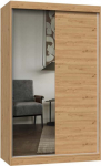 Riidekapp IGA IGA 120 ART A/B, tamm v., 61 cm x 120 cm x 200 cm, peegliga