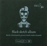 Joonistuspaber Smiltainis Sketch Pad, 14x14 cm, 170 g/m&sup2;, must v., 14 cm x 14 cm, 32 lk. tk.