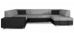 Nurgadiivan Havana Sawana 21, Soft 11, must v./helehall v., parem, 320 x 207 cm x 73 cm