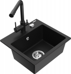 K&ouml;&ouml;givalamu Mexen Milo 6505-77-671600-70, graniit, 43.5 cm x 41 cm x 17.1 cm, must/kroom