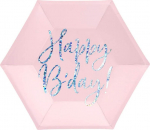 &Uuml;hekordne taldrik PartyDeco Happy Birthday, &Oslash; 20 cm, 6 tk