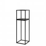 Lillepoti alus Garden Center LILLE, 19 cm x 19 cm, 62 cm, metall, must