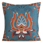 Dekoratiivpadjap&uuml;&uuml;r JLQ-02, oranž/t&uuml;rkiissinine, 45 cm x 45 cm