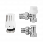 Nurgatermostaadi komplekt eelh&auml;&auml;lestusega Invena CD-74-K15-X, kruvimine, valge, 6 - 28 &deg;C