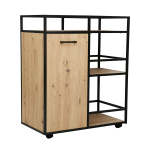 Kapp Home4you Hedvig 40890, tamm v./must v., 42 cm x 77.4 cm x 94 cm