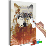 Maalimine numbrite j&auml;rgi Artgeist Wolf And Forest MA_0511, 40 x 60 cm