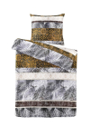 Voodipesukomplekt Kenda Sand Jane 125, valge v./must v./kollane v., 60 x 70 cm, 140 x 240 cm