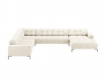 Nurgadiivan Micadoni Mamaia Velvet, kreemjasvalge, vasak, 327 x 256 cm x 75 cm