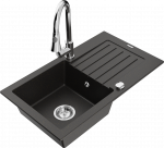 K&ouml;&ouml;givalamu koos kraaniga Mexen Pablo Elia, graniit, 75.2 cm x 43.6 cm x 16.1 cm, metallic black / gold