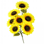 Kunstlilledest kimp Springos, kollane/roheline, 57 cm