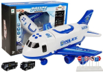 M&auml;ngu autode komplekt Lean Toys Police Garage, sinine v./valge v.