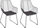 Toolide komplekt Beliani Annapolis, l&auml;ikiv, must v., 56 cm x 57 cm x 86 cm, 2 tk