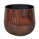 Lillepott Steelart Croco, metall, pruun