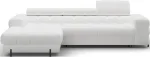Nurgadiivan Felro Royal 01, valge v., vasak, 181 x 285 cm x 93 cm