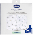 Voodilina Chicco Next2Me Forever Greenery, valge v./roheline v.