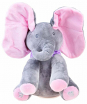 M&auml;nguloom elevant, 22 cm, roosa/hall