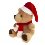 Pehme m&auml;nguasi karu Christmas, pruun/punane, 15 cm