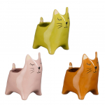 Lillepott Mica CAT 1195407, keraamiline, pruun v./roheline v./roosa v.